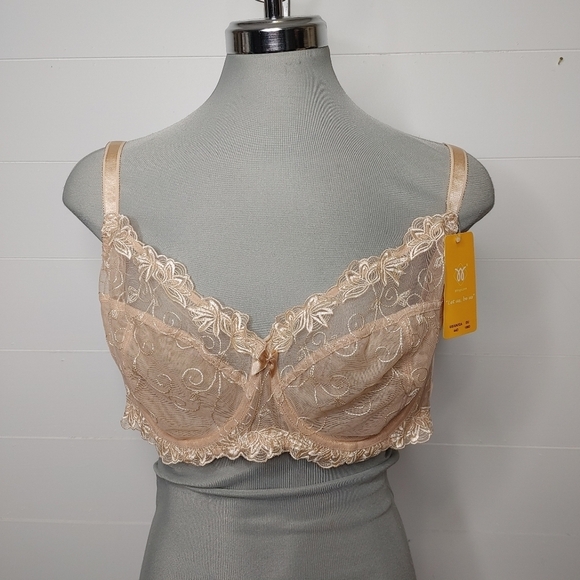 NUDE lace unlined bra size 44D - Picture 2 of 8